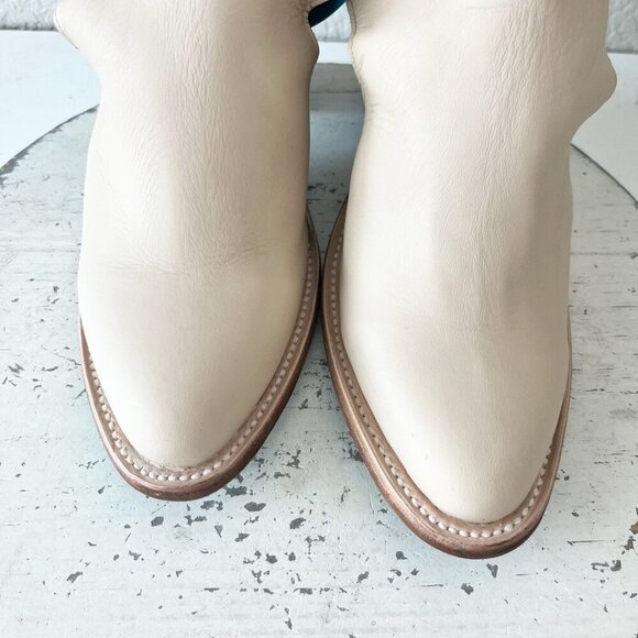 Lane Cream Ankle Boots with Brown Straps Sz 7.5 - Picture 6 of 11